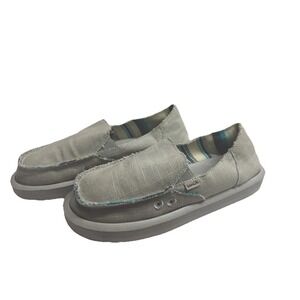 Women's Sanuk Sidewalk Surfer Canvas Slip-On Shoes Size 8
